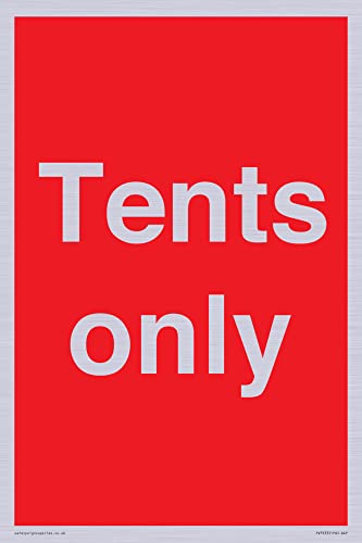 Panneau Tents only pour zone de camping panneau signalisation extérieure A4P