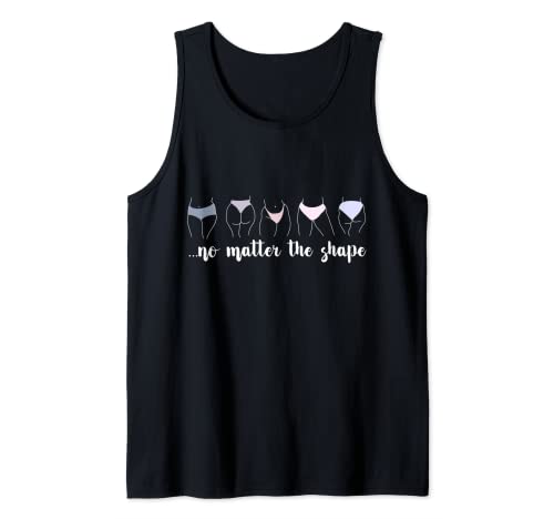 No Matter the Shape Different Positivity Body Line Art Tank Top