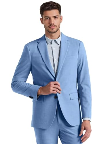 Men's 2 Pieces Suit Elegant Solid Six Button Slim Fit Double Breasted Party Blazer Vest Pants Set