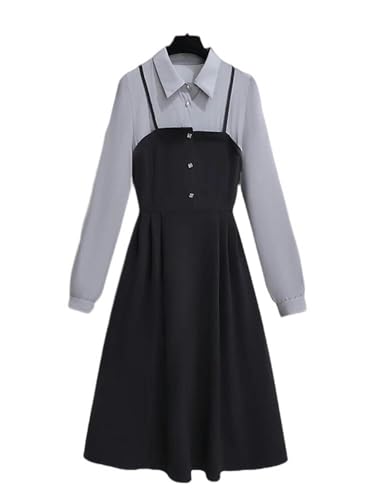 Robe trapèze élégante en patchwork blanc pour femme exigeante - 3