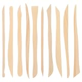 EXCEART 10-Piece Clay Carving Tools Set Double-Ended Wooden Pottery Sculpting Kit for Polymer Clay Crafting and Ceramic Art Projects