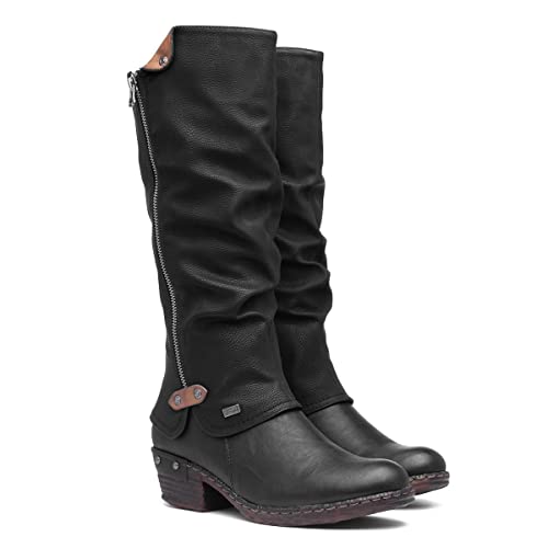 Rieker New Women's Bernadette 55 Boot Black 39 #TOP6