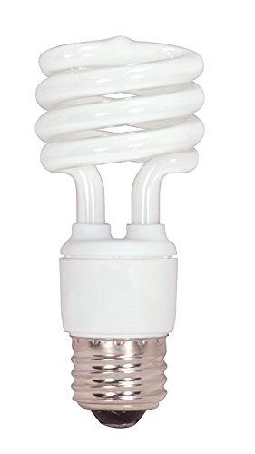 12 Pack Satco S7217 13 Watt T2 Ultra Mini Spiral 2700K Soft White Compact Fluorescent Light Bulb (60 Watt Replacement)