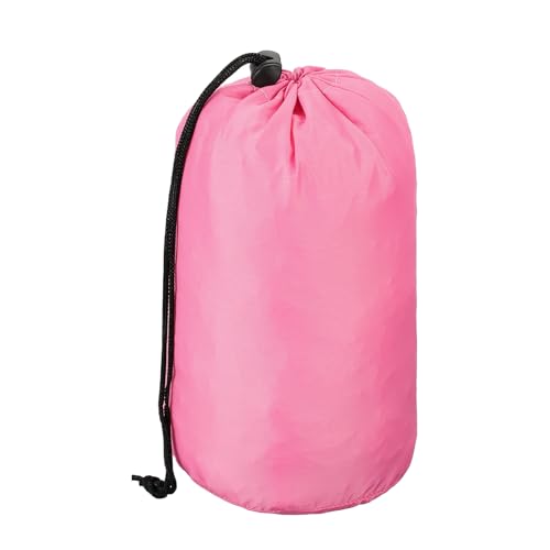 uxcell 5.1x8.1x9.8 Stuff Sack, Nylon Water Resistant Portable Drawstring Dust Flap Bags Stuff Sack Ultralight Dry Bag for Camping Hiking Backpacking Traveling, Pink