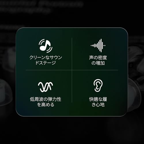 KBEAR KT02 イヤーチップ[イヤーピース XS/S/M/Lサイズ各1ペア] イヤホンカバー シリコン 液体シリコーン プレミアムLSR素材採用 イヤホン 耳ゴム 高いフィット感 高遮音性 高域改善 低刺激 低圧迫 軸部強化設計 脱落防止 イヤーピース イヤピース イヤホンピース（サイズXS*1/S*1/M*1/L*1ペア）