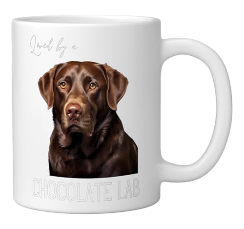 Taza de cerámica para amante de perros Labrador Chocolate miniatura 2