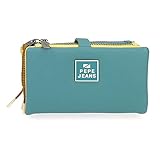 Pepe Jeans Bea Cartera con Tarjetero Azul 14,5x9x2 cms Piel sintética