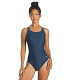 Sporti Solid Wide Strap One Piece Athletic Swimsuit for Women - Swim Team One Piece Swimsuits for Swimmers - Comfortable and Durable Swimwear - Navy - 28