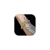 Picture of ChainsHouse Chain Link Bracelet 18K Gold Plated 12mm Rolo Cable Bracelet for Men, 8.3 inch