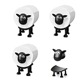 Ruayia 3 Stück Toilettenpapierhalter mit Schaf,Schaf Klopapierhalter,Ersatzrollenhalter für 38 und 42mm Rollen, Lustiger Klopapierhalter für Toilettenpapier,Deko Geschenk