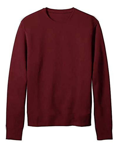 Blusa Moletom Lisa Masculina Feminina Blusa de Frio – Slim Fitness Fashion – Vinho M