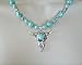 SheekydoodleCreations Turquoise Necklace, handmade jewelry southwestern southwest country western cow skull
