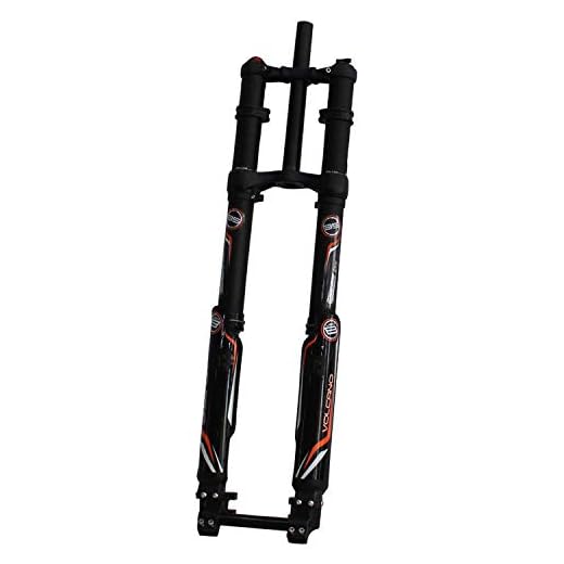 CONHIS MOTOR Bicycle Air Suspension Front Fork DNM USD-8S Triple Crown DH Downhill Mountain Bike Fork 110 x 20mm Wheel Axle for 24'' 26" and 27.5" Dual Disc Brake