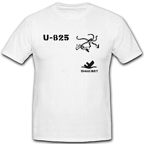 T-shirt sous-marin militaire Uboot 825 cadeau idéal pour marin XXXXXL