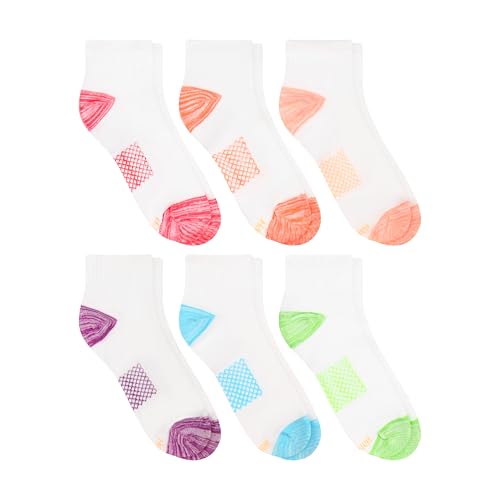 Image of Hanes Women's Socks, Lightweight Breathable Socks, No Show and Super No Show, 6-Pack