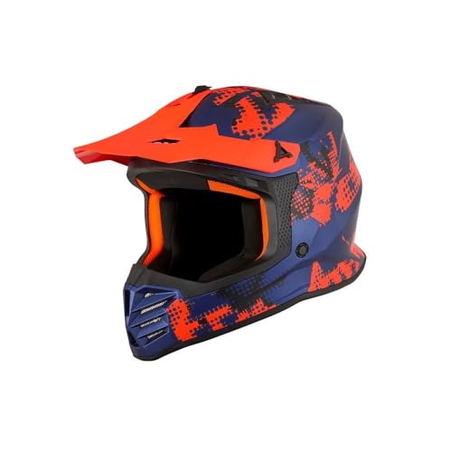 Casque cross enfant KSK Poison Dart orange pour jeune pilote de moto et quad