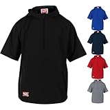 Rawlings | Colorsync Short Sleeve Hooded Cage Jacket | Adult XX-Large | Black