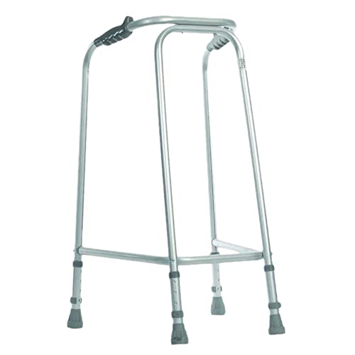 Ultra Narrow Walking Frame - Slim Design - 490mm Width - Large - Lightweight Aluminium - Non-Slip Rubber Ferrules - Ergonomic Hand Grips - Rehabilitation Walking Aid