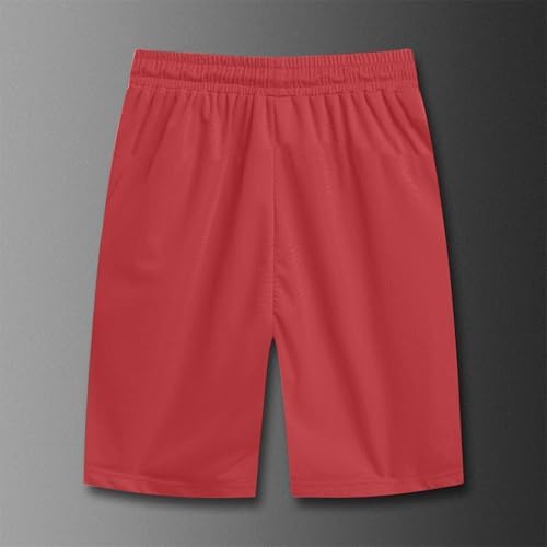 Men's Thin Ice Silk Quick Dry Shorts Casual Drawstring Elastic Waist Stretch Yoga Running Short Pants with Pockets