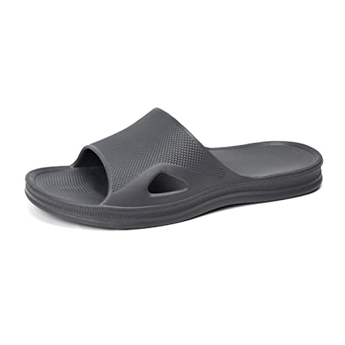 Image of FUNKYMONKEY Men's Shower Slides - Non Slip Quick Drying Sandals for Men - Lightweight Pool Beach Bathroom Slippers Indoor Outdoor