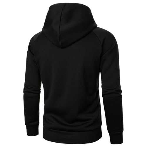 Men's Side Zipper Hoodies Long Sleeve Drawstring Sweatshirt Slim Fit Winter Warm Jackets Fashion Hooded Coats3