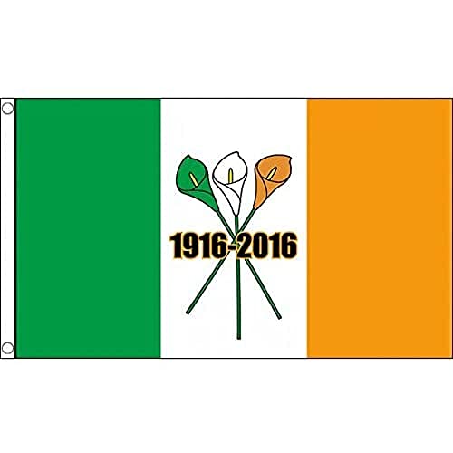 AZ FLAG, Easter Rising 1916-2016 In Ireland Flag, 3x5 Ft, 100D Polyester Easter Rebellion Banner with Two Metal Grommets