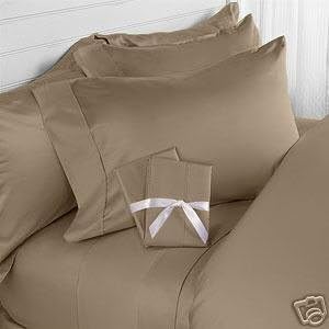 Elegance Linen 1500 TC Egyptian Quality 3-piece Duvet Cover, King/Cal-King, Taupe