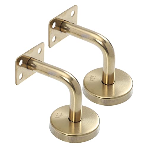 Soporte de barandilla acero inoxidable dorado pack de 2 pasamanos clásicos para escaleras