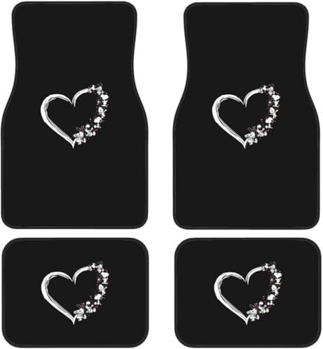 Asamike 車 フロアマット 4点セット (前席2枚・後席2枚) 可愛い スヌーピー カーマット 軽自動車 車用マット 車用フロアマット 汎用 カーフロアマット カー用品 防水 汚れ防止 取り付け簡単 カー装飾 軽 普通車 四季通用 QCDZ305