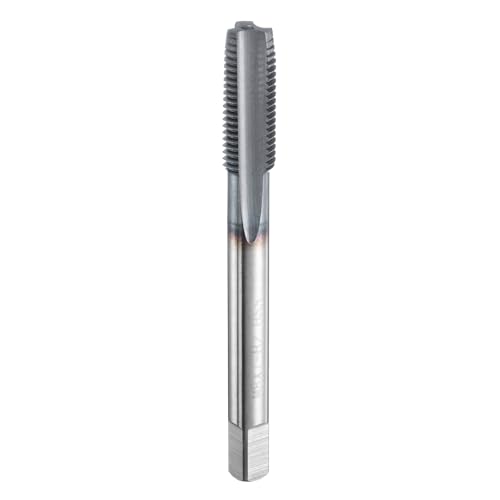 HARFINGTON M8x1 Metric Thread Tap 6542 Cobalt High-Speed Steel TiCN Coated Plug Tap Right Hand Straight Flutes Screw Threading Hand Tap