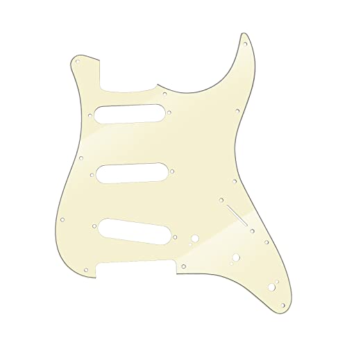 Pickguard SSS 11 Trous pour Guitare Droitier Compatible avec Fender Stratocaster USA/Mexicain Standard SSS Panneau de… - Les Beatles, Paul McCartney, John Lennon, RIngo Starr, George Harrison Pickguard SSS 11 Trous pour Guitare Droitier Compatible avec Fender Stratocaster USA/Mexicain Standard SSS Panneau de…