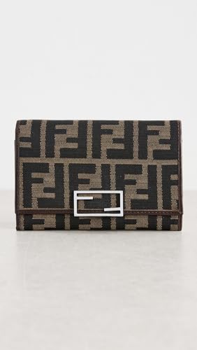 Women's Pre-Loved Fendi Tri-fold Wallet Zucca Canvas, Brown, One Size2