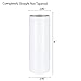 YOUKE OLA 10 Pack Sublimation Tumblers Bulk Straight Skinny Tumbler Blanks 20oz for Heat Transfer, Individual Gift Boxed, Double Wall Insulated Tumbler with Shrink Wrap Films & Heat Tape & Straws