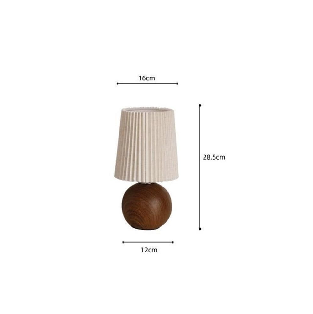Lampka nocna Lampa stołowa do sypialni, plisowany abażur, retro, ceramiczna, gabinet, dekoracja biurka, atmosfera, lampka nocna Lampy do sypialni