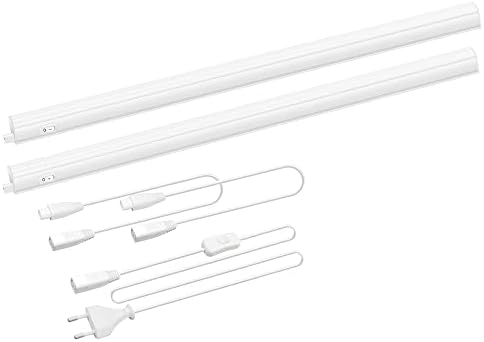 Oktaplex Lighting Rampe Cuisine Réglette LED Raccordable Avec Interrupteur RIGA Blanc Chaud 3000K 84cm Meuble Sous Cuisine Atelier Garage Cave Grenier