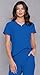 HeartSoul Tuckable V-Neck Medical Scrubs for Women, Performance Fabric HS710, M, Royal