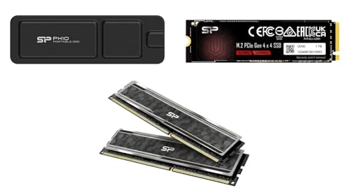 Silicon Power Gen4 1TB SSD, DDR4 3200MT/s 32GB , 1TB Portable SSD Bundle - Detailed View