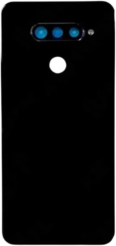 SHOWGOOD for Q70 Rear Housing Back Case with Lens Replacement Part for LG Q70 Phone Battery Back Cover (Black with Fingerprint)