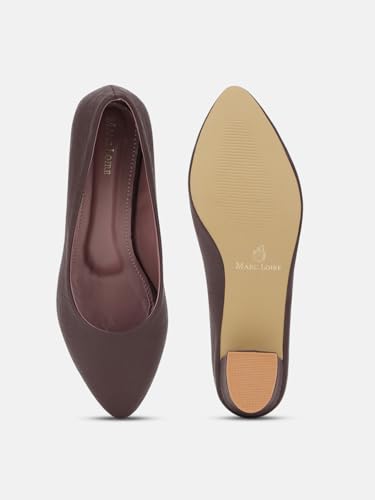 Image of Marc Loire Women's Textured Block Heel Pump Shoes for Office, Party and Formal Occasions