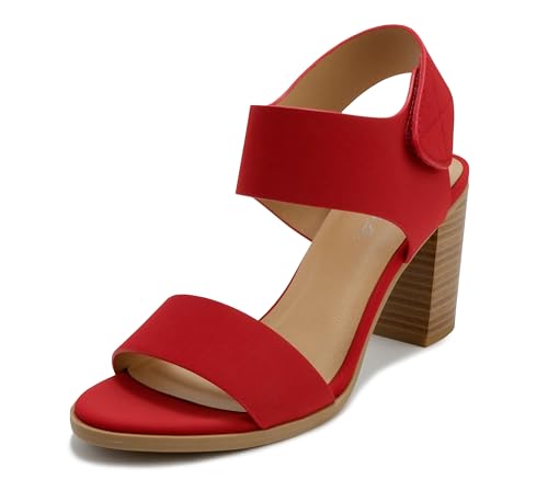 Image of Soda Wait-A ~ Women Open Round Toe Chunky Heel Ankle Strap High Heel Dress Sandals