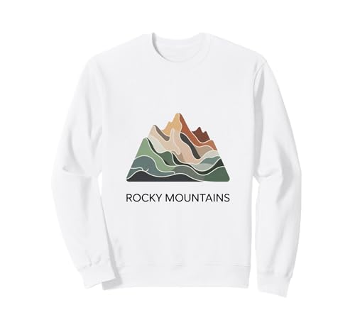 Mapa de Las Montañas Rocosas – Moderno Minimal Mountain Ground Sudadera ✅