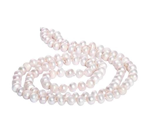 Buy GemSapphire सफ़ेद मोती की माला 