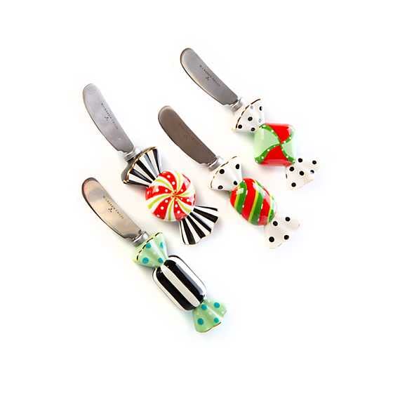 MACKENZIE-CHILDS Candy Cottage Canape Knives Set of 4