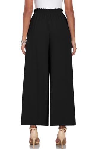 TAOHUADAO Wide Leg Maxi Pants for Women High Waisted Plus Size Palazzo Pants Casual Flowy Trousers with Pockets4