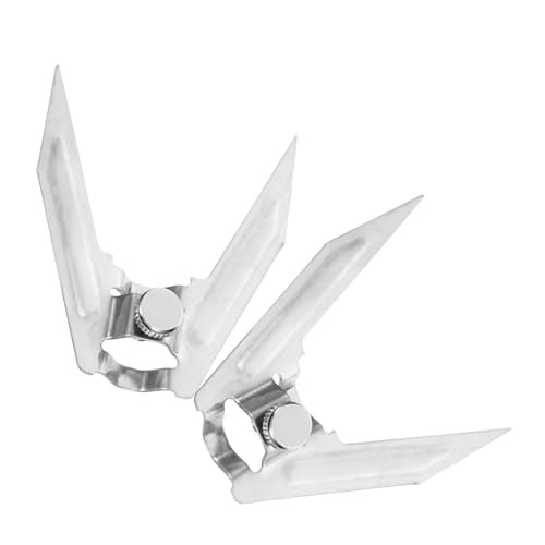 Toyvian 2 Pezzi Forchette Girarrosto Rotanti in Acciaio Inossidabile per Spiedo Pollo Barbecue Resistenti Alte Temperature per Forno e Friggitrice ad Aria Strumenti per Carne Pesce