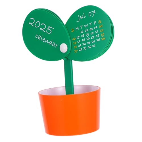 NUOLUX 豆芽台? 卓上カレンダー 収納ボックス付き 小型デスクカレンダー オフィス 学校向け 月間プランニング かわいいミニデスク装飾 卓