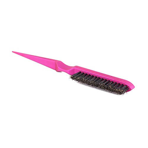 Towarm Bristle Teasing Brush Teasing Comb with Rat Tail Plastic Handle Pick for Hair Sectioning for Edge Control Backcombing Smoothing and Styling Thin & Fine Hair to Create Volume (Red) Towarm Bristle Teasing Brush Teasing Comb with Rat Tail Plastic Handle Pick for Hair Sectioning for Edge Control Backcombing Smoothing and Styling Thin & Fine Hair to Create Volume (Red)