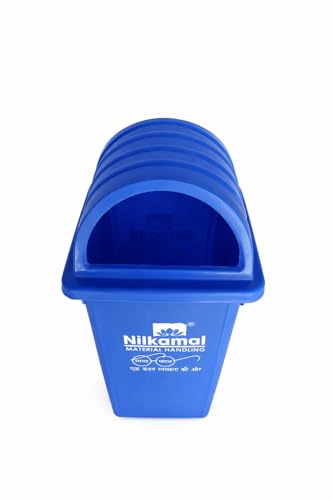 Image of Nilkamal Plastic Garbage Open-Top Waste Bin 60 L (Blue)