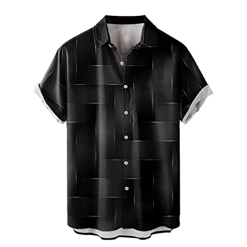 Trachtenhemd Herren Kurzarm Kariert - Oktoberfest Hemd Slim Fit In Verschiedenen Größen