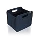 meori Classic Collection Small Foldable Storage Box, 15 Liter / 4 Gallon, in Marine Blue To Organize and Carry Up To 65lbs